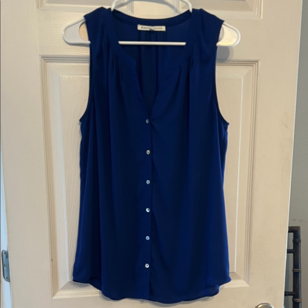 Daniel Rainn Royal Blue Sleeveless Blouse